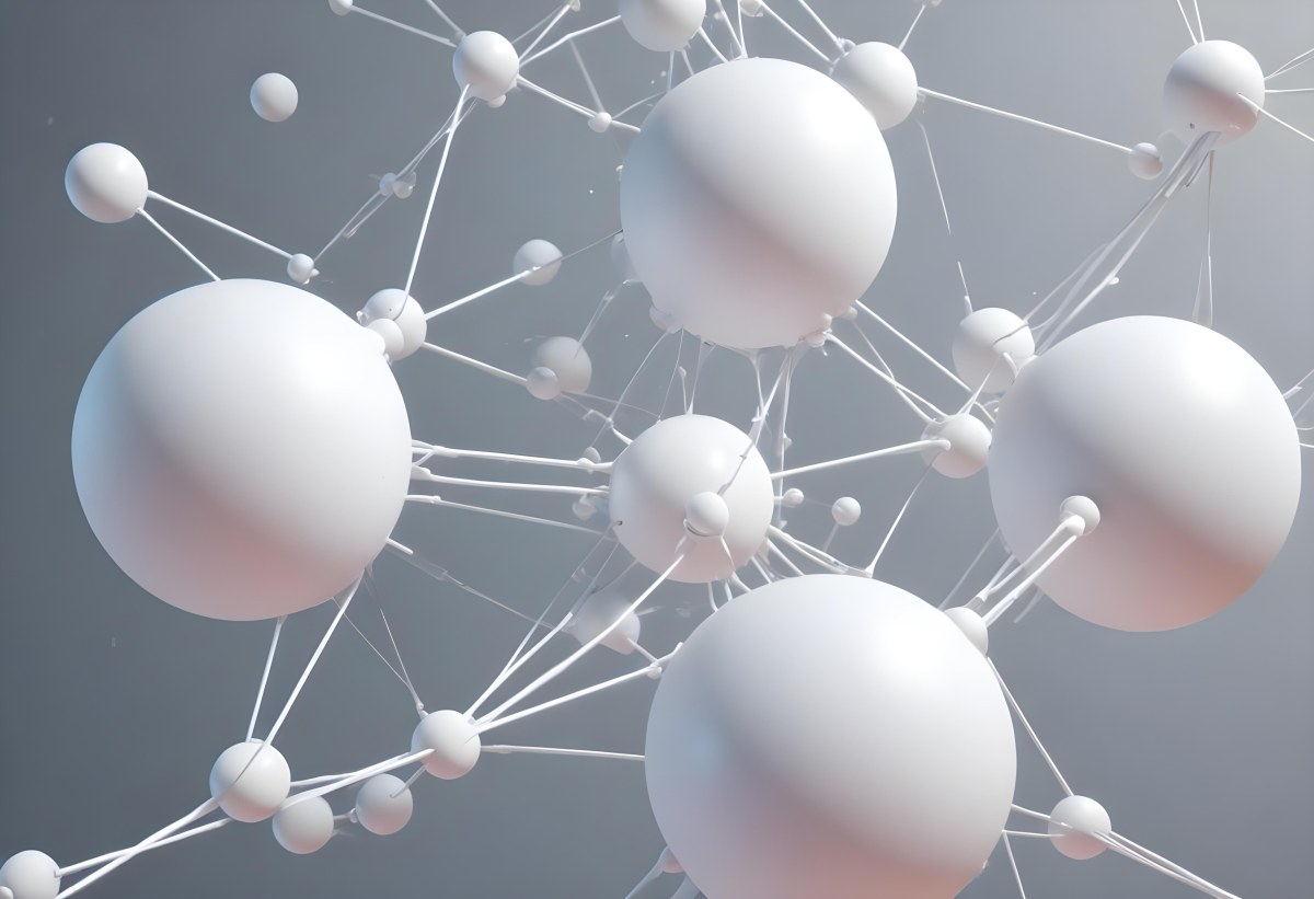 White Spheres Connected By Thin Lines Forming A Network Creating A Sense Of Interconnectedness Against A Soft Gradient Background Minimalist Design 28 F0db