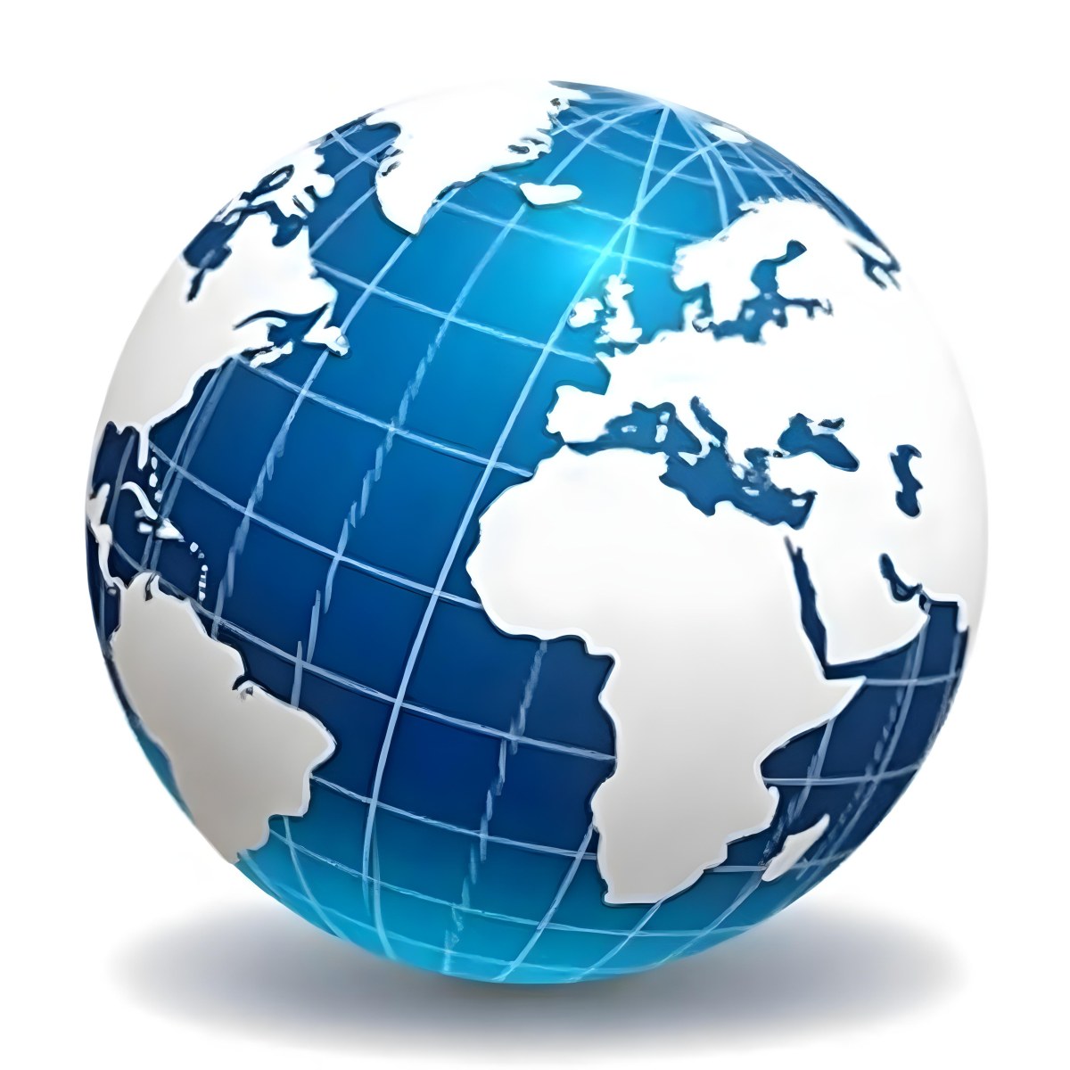 A Blue And White Globe With Visible Continents Including Africa Europe And Parts Of Asia Set Against A Plain White Background 25 61a5