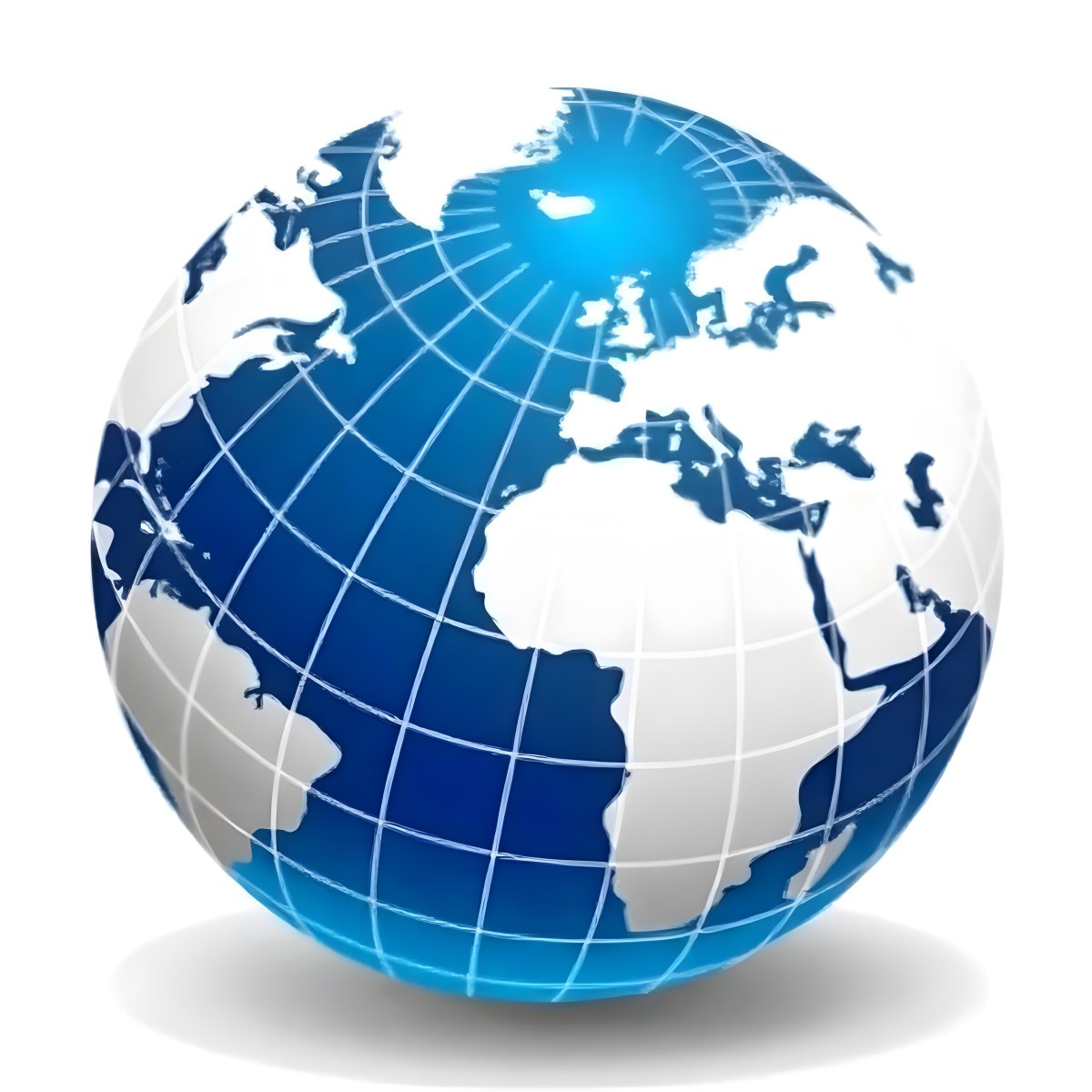 A Blue And White Globe With Visible Continents Including Africa Europe And Parts Of Asia Set Against A Plain White Background 29 8781