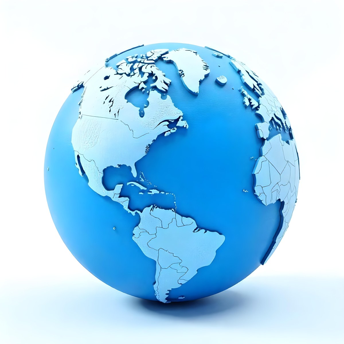A Blue And White Globe With Visible Continents Including Africa Europe And Parts Of Asia Set Against A Plain White Background 7 9e73