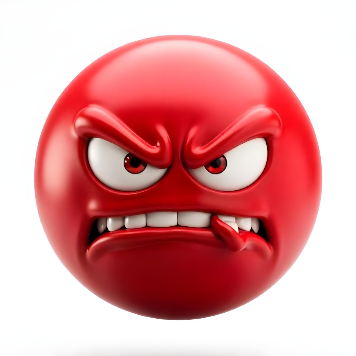 A Red Angry Emoji With White Teeth And Red Eyes On A Red Background 5 3fd8