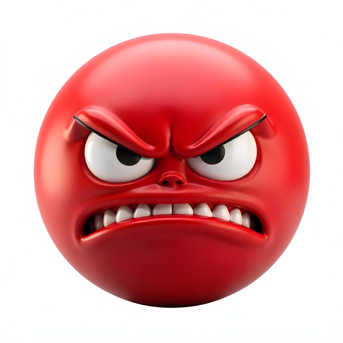 A Red Angry Emoji With White Teeth And Red Eyes On A Red Background 8 8969