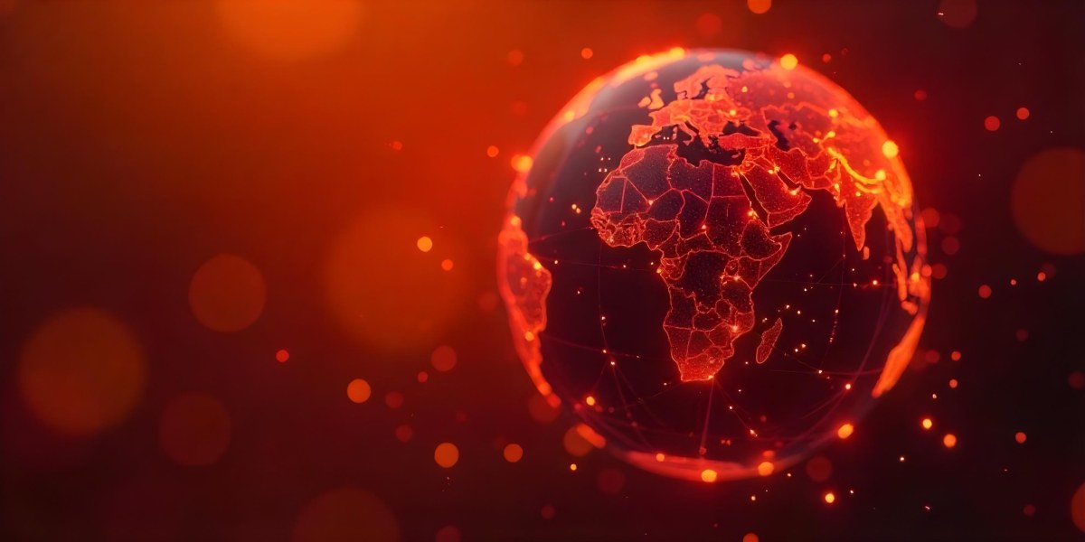 Abstract Globe With Orange And Red Glowing Lines And Dots Network Connections Orange Background With Bokeh Effect 5 0afe