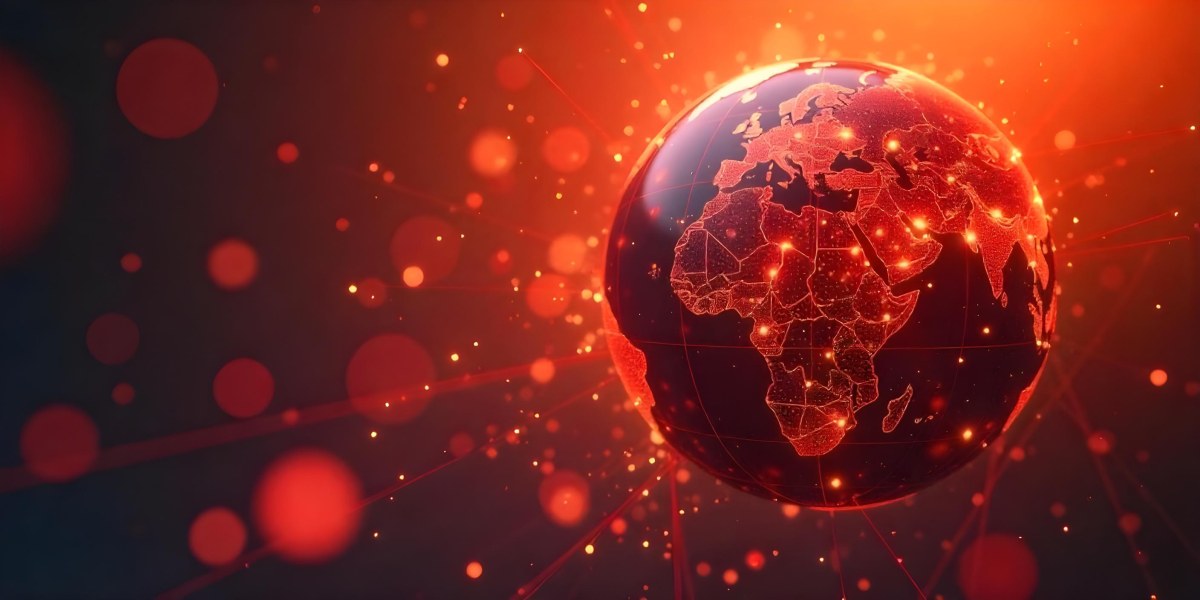Abstract Globe With Orange And Red Glowing Lines And Dots Network Connections Orange Background With Bokeh Effect 9 A67d