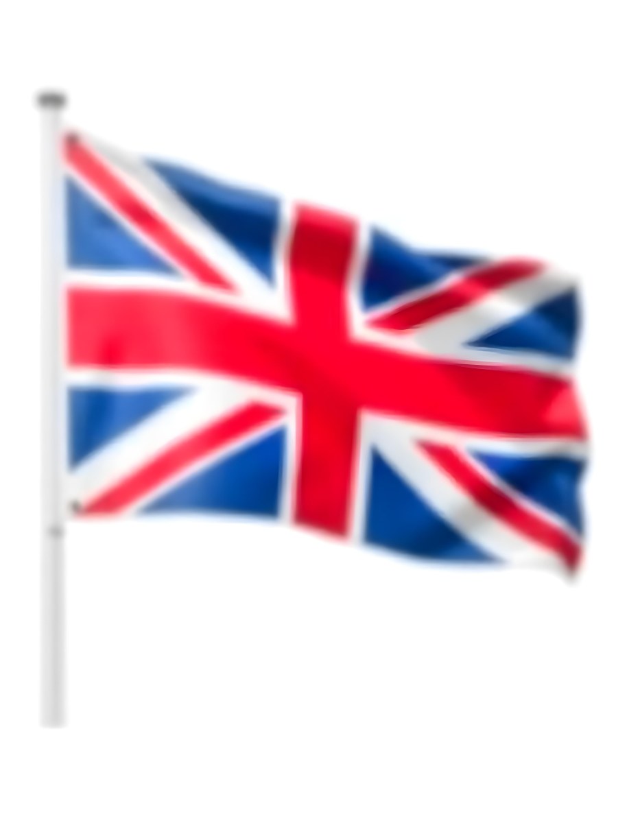 United Kingdom Flag Waving In The Wind White Background 41 8c1a