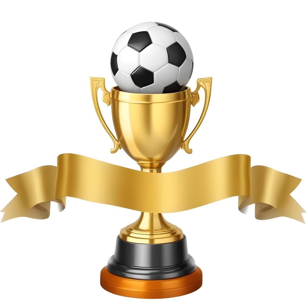 Minimal Soft Studio Light Photography A Golden Trophy With A Soccer Ball On Top And A White Ribbon Around It The Trophy Has A Golden Base Black Background High Detail Solid Bold Color Background 19 888f