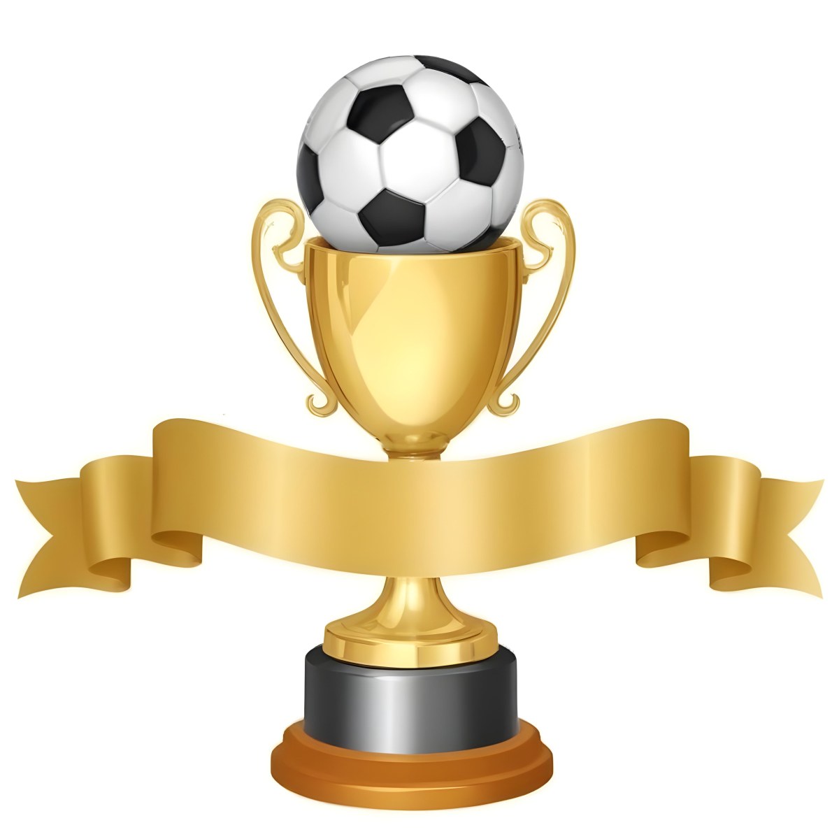 Minimal Soft Studio Light Photography A Golden Trophy With A Soccer Ball On Top And A White Ribbon Around It The Trophy Has A Golden Base Black Background High Detail Solid Bold Color Background 43 Eedd