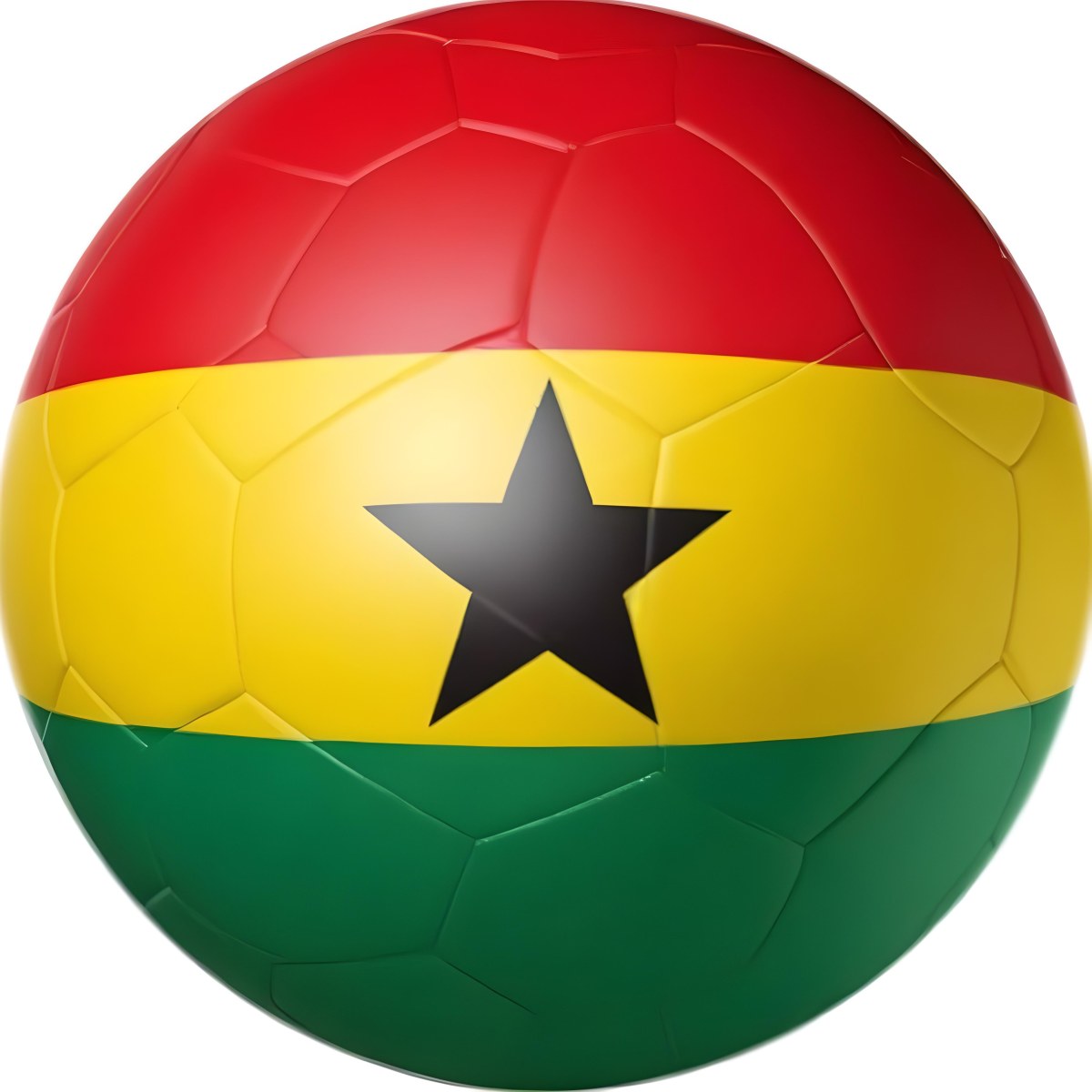 Minimal Soft Studio Light Photography A Soccer Ball With The Flag Of Ghana The Background Is Plain White High Detail Solid Bold Color Background 4 F394