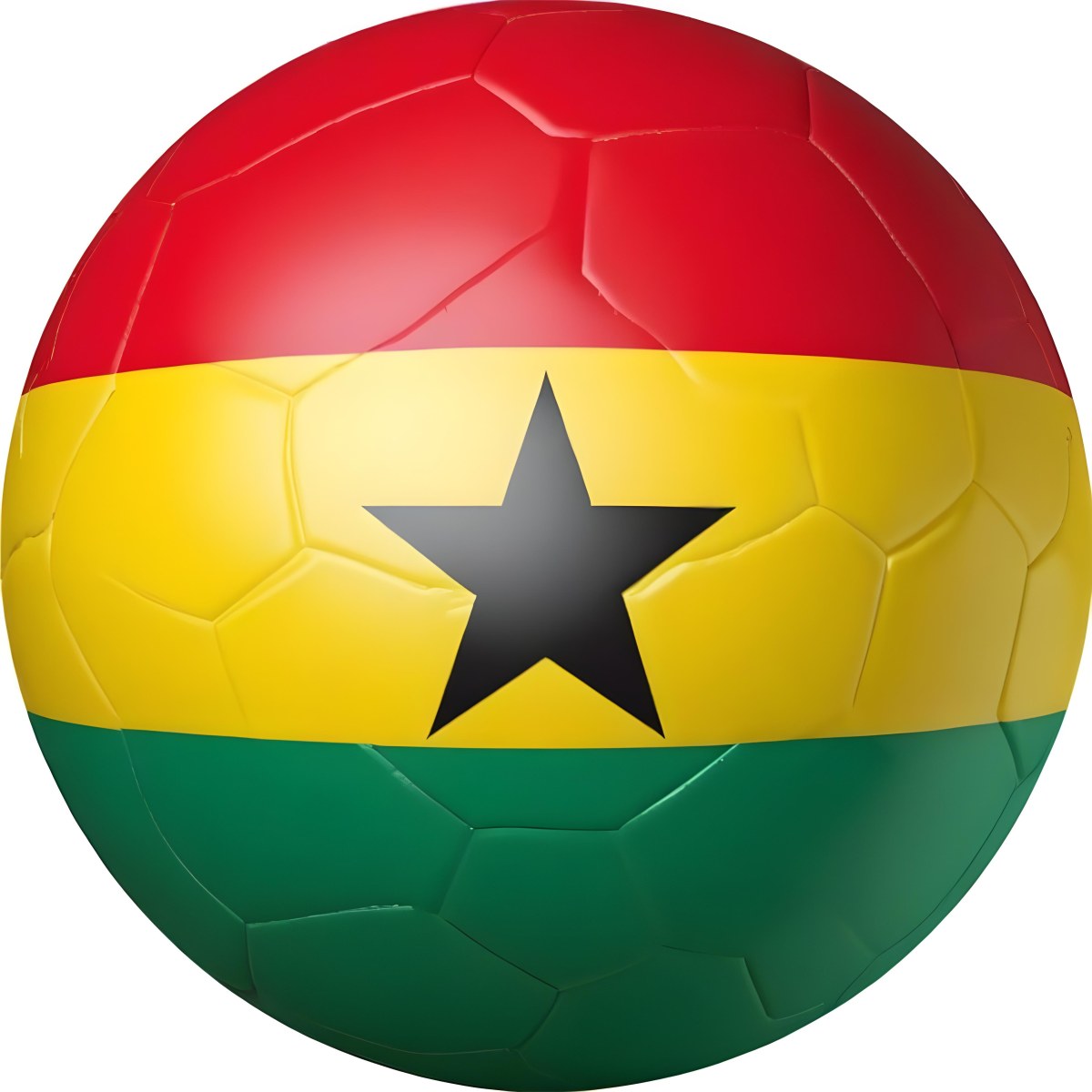 Minimal Soft Studio Light Photography A Soccer Ball With The Flag Of Ghana The Background Is Plain White High Detail Solid Bold Color Background 5 5047