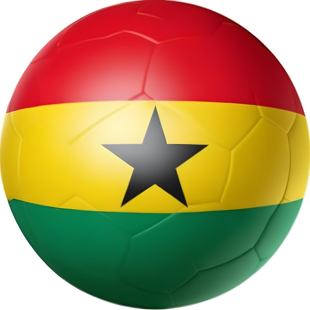 Minimal Soft Studio Light Photography A Soccer Ball With The Flag Of Ghana The Background Is Plain White High Detail Solid Bold Color Background 6 04e2