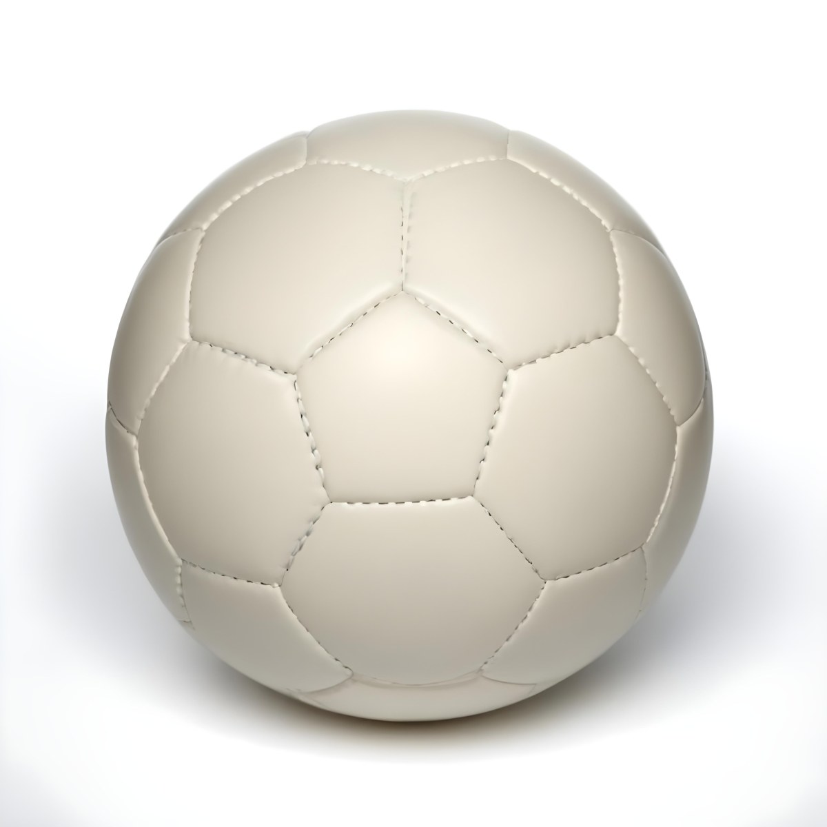 White Soccer Ball With Black Seams On A White Background Studio Shot High Resolution Perfect Lighting No Shadows 10 1737