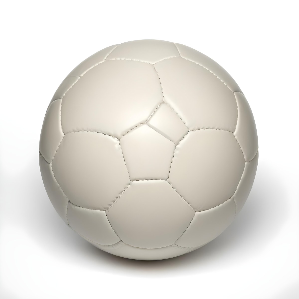 White Soccer Ball With Black Seams On A White Background Studio Shot High Resolution Perfect Lighting No Shadows 12 Db7a