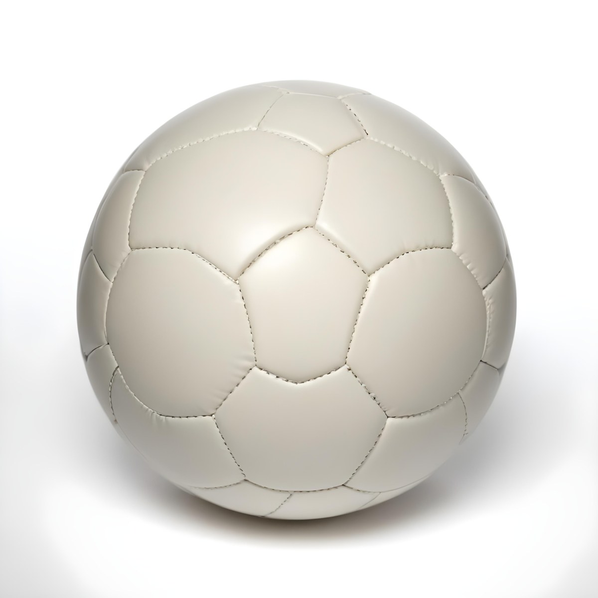White Soccer Ball With Black Seams On A White Background Studio Shot High Resolution Perfect Lighting No Shadows 13 20a9