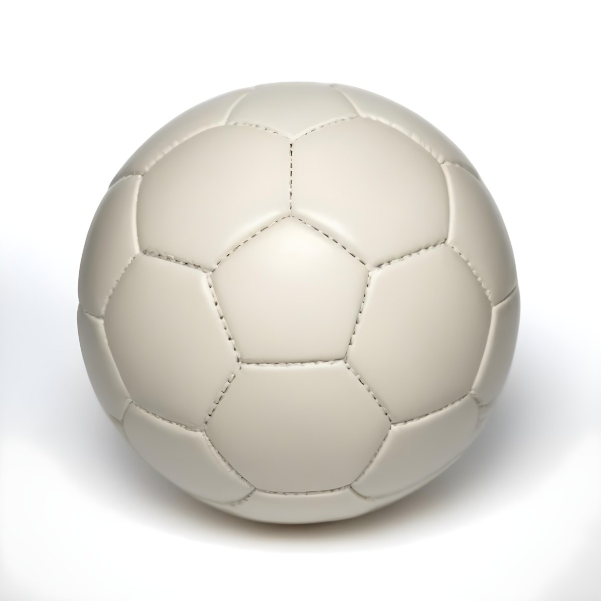 White Soccer Ball With Black Seams On A White Background Studio Shot High Resolution Perfect Lighting No Shadows 14 9641