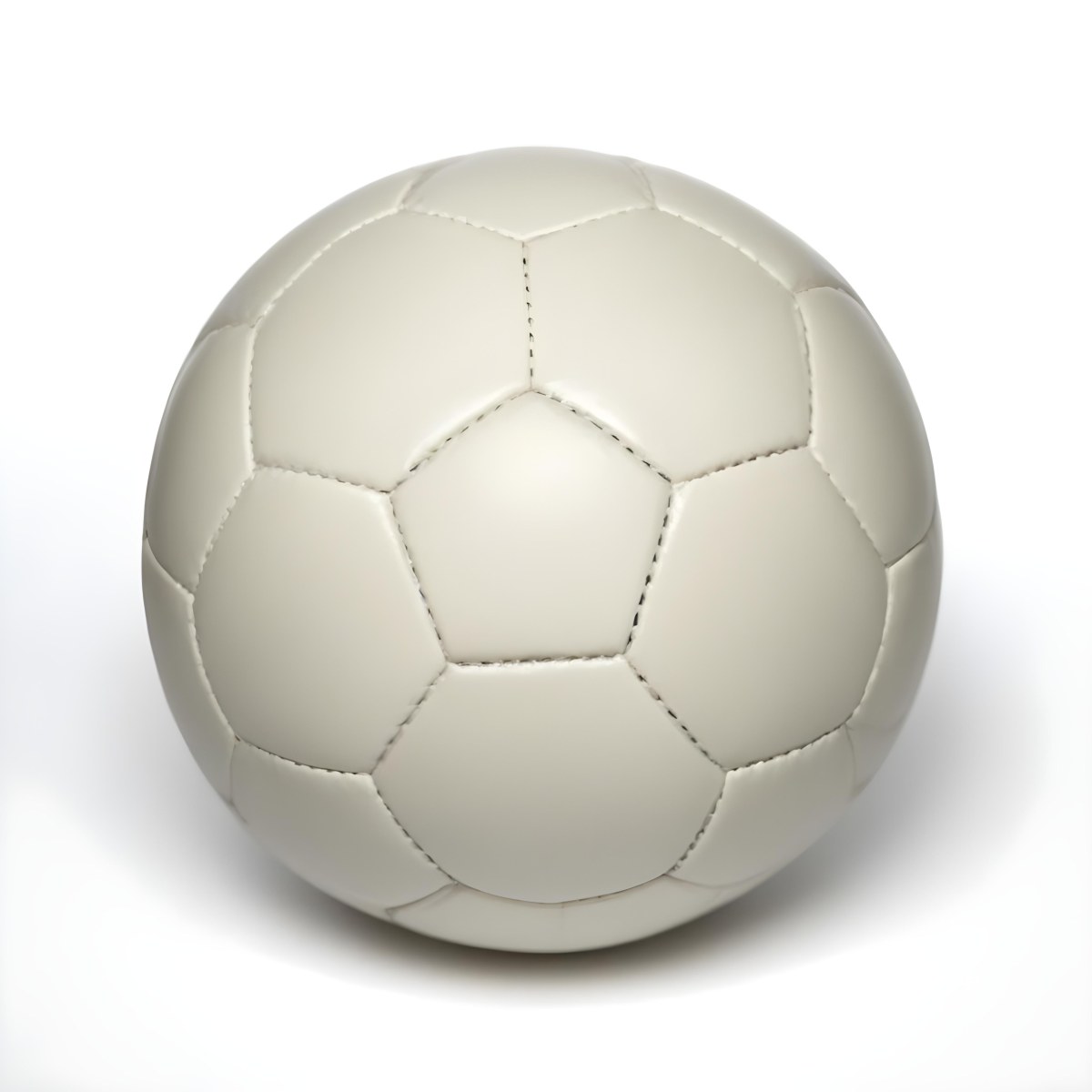 White Soccer Ball With Black Seams On A White Background Studio Shot High Resolution Perfect Lighting No Shadows 15 2552