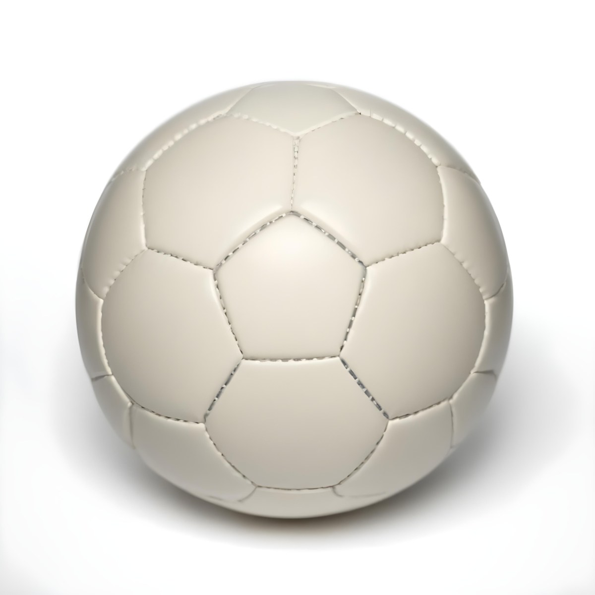 White Soccer Ball With Black Seams On A White Background Studio Shot High Resolution Perfect Lighting No Shadows 16 7370