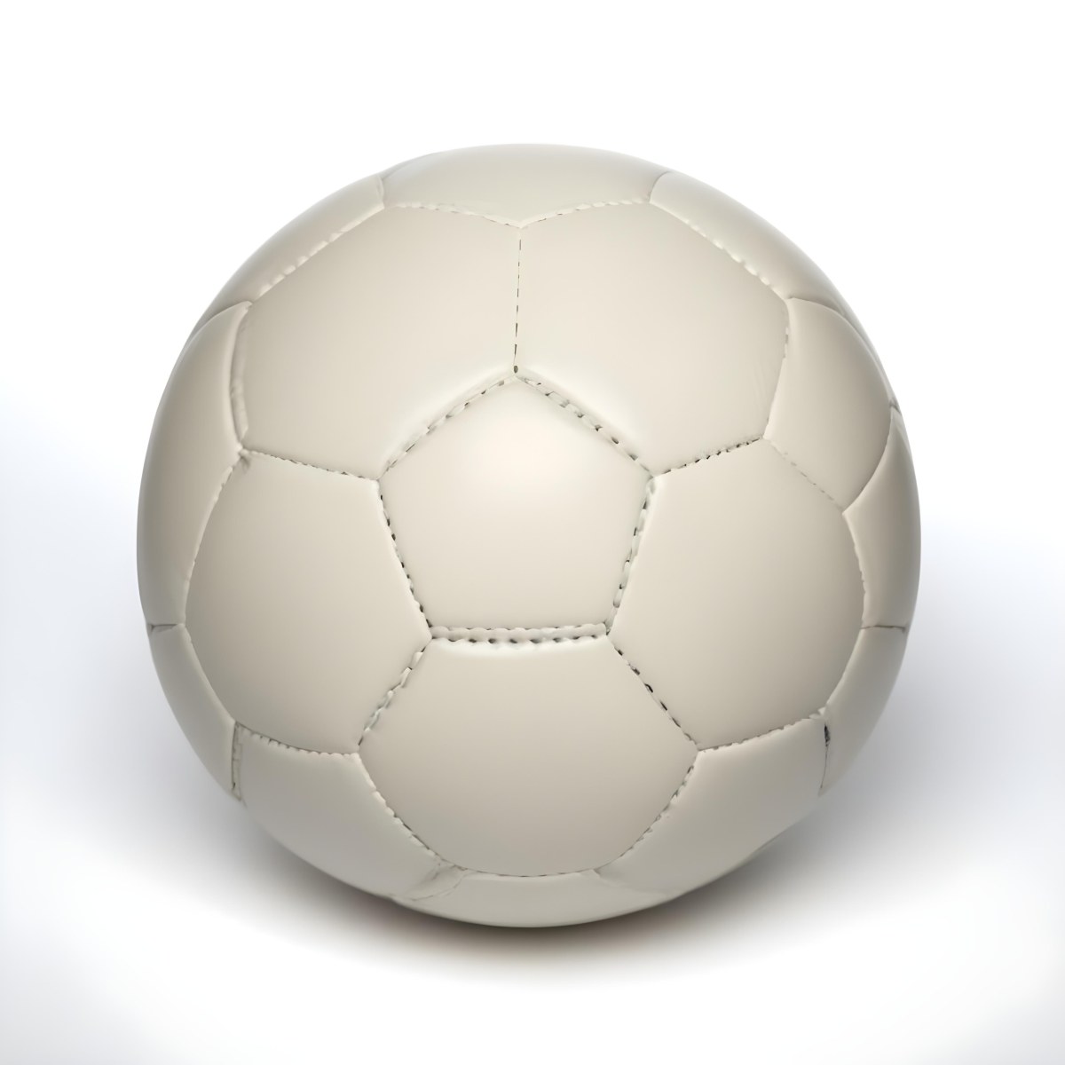 White Soccer Ball With Black Seams On A White Background Studio Shot High Resolution Perfect Lighting No Shadows 2 C09d
