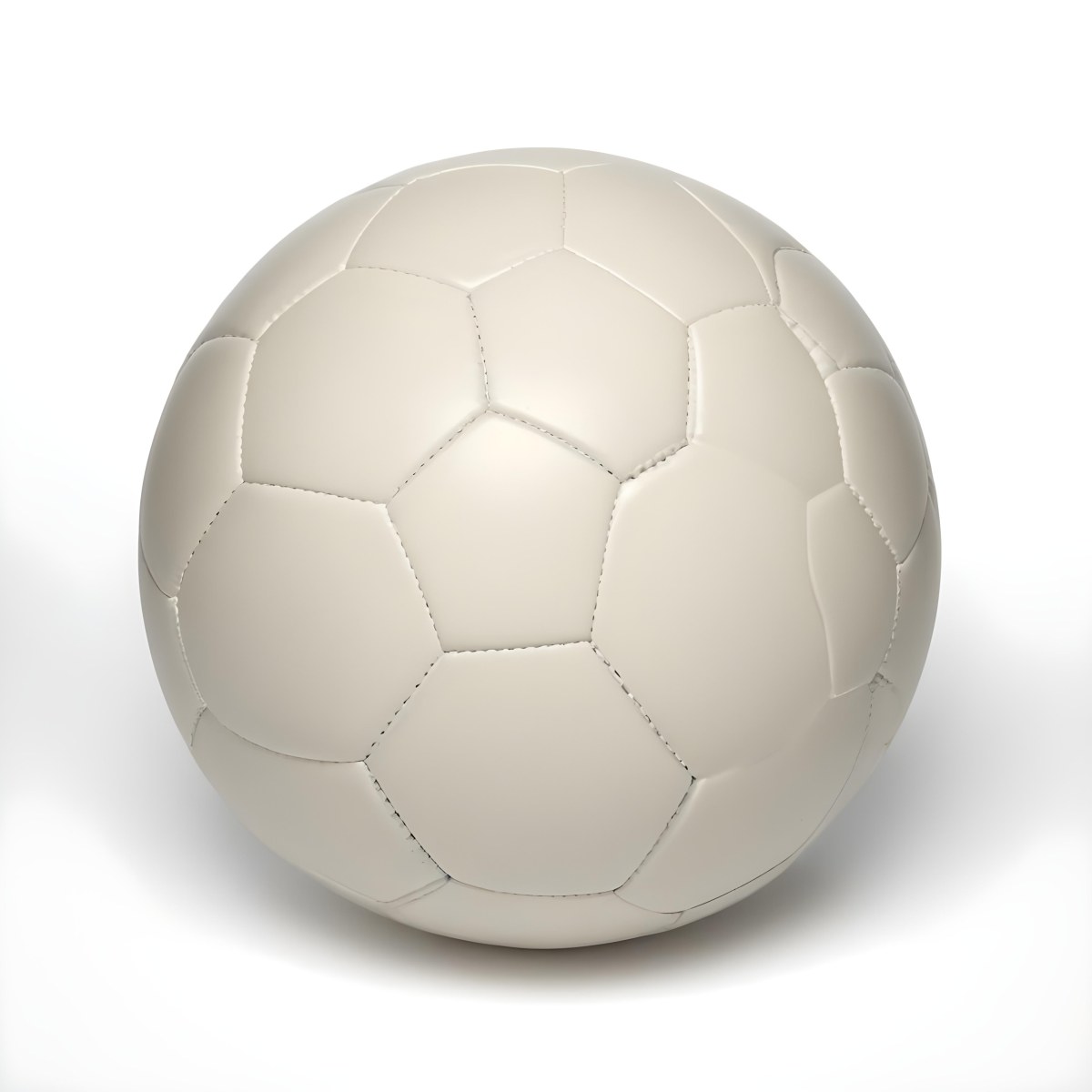 White Soccer Ball With Black Seams On A White Background Studio Shot High Resolution Perfect Lighting No Shadows 9 E0ad
