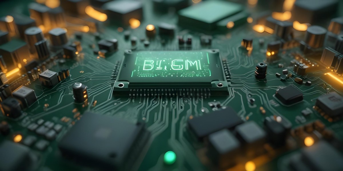 3d Model A Close Up Of A Green Computer Chip With The Word Bicism Written On It Circuit Board With Glowing Elements Bokeh Lights In The Background Figure Octane Render Volumetric Highly Detailed Videogame Aesthet 9 9aca