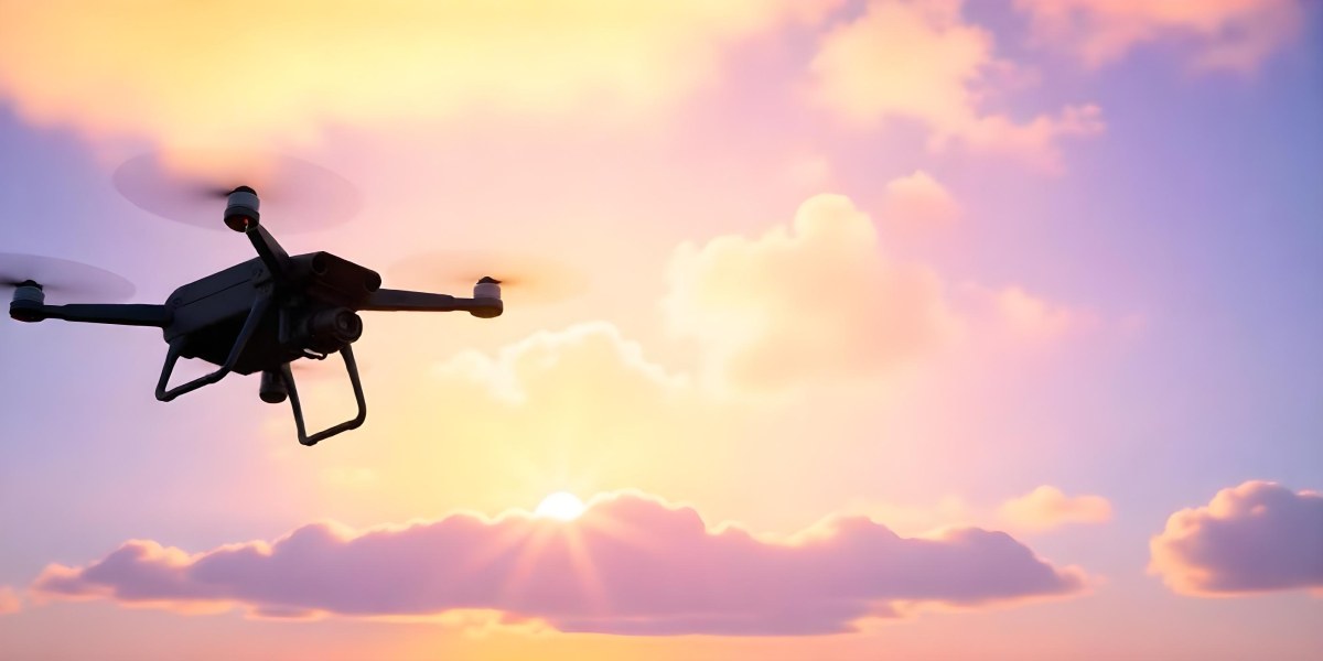A Drone Silhouette Flying In The Air Pink And Yellow Sky With Clouds Sunset Aerial Photography Technology And Nature Modern Transportation 16 59a9
