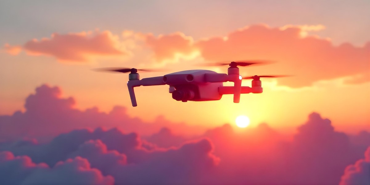 A Drone Silhouette Flying In The Air Pink And Yellow Sky With Clouds Sunset Aerial Photography Technology And Nature Modern Transportation 20 0bec