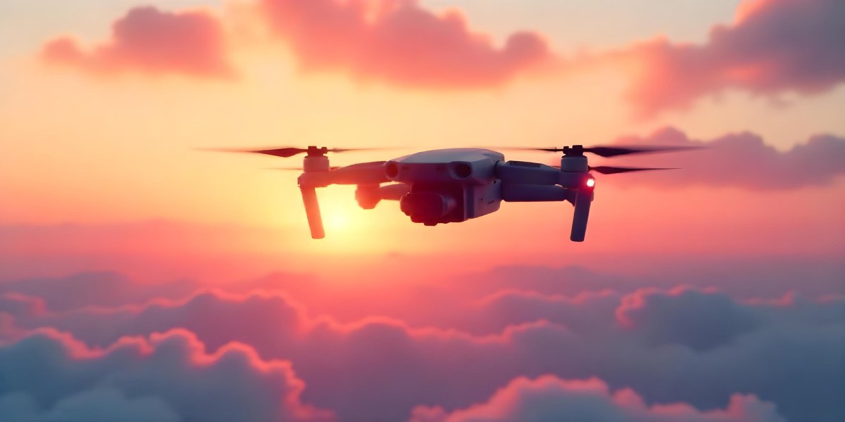 A Drone Silhouette Flying In The Air Pink And Yellow Sky With Clouds Sunset Aerial Photography Technology And Nature Modern Transportation 23 80e9