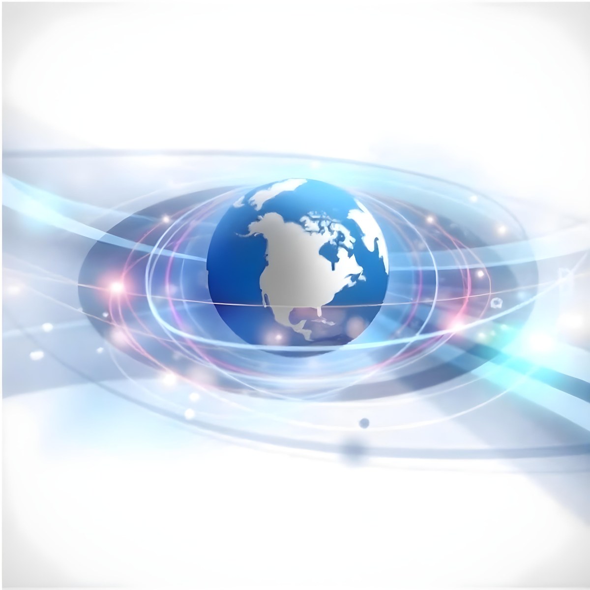 Globe With A Blue And White Color Scheme Surrounded By Abstract Geometric Shapes And Lines Creating A Sense Of Connectivity And Technology Against A Blue Background 30 1320