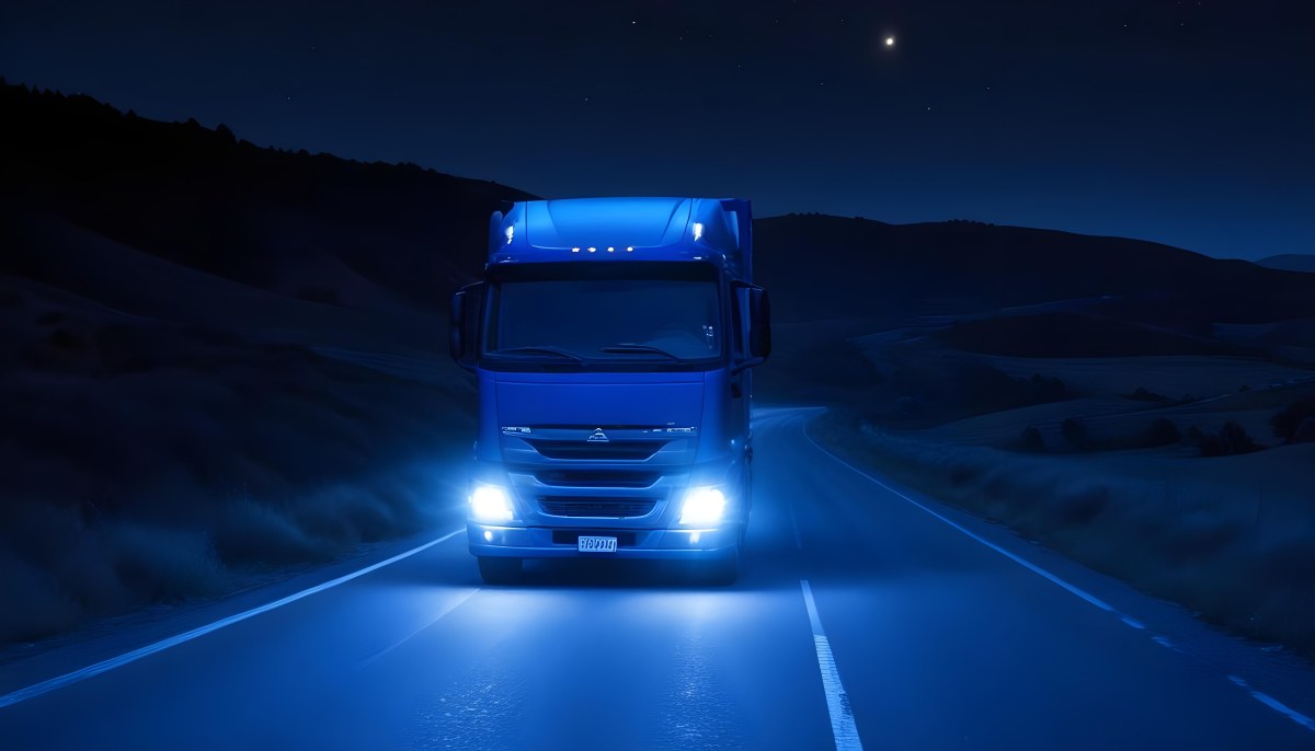 A Long Silver Truck On The Road The Trailer Is Reflective Like A Mirror Sunset Sky In The Background 701 E22b