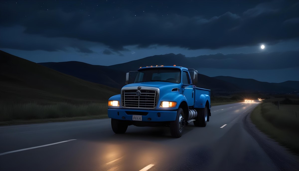 A Long Silver Truck On The Road The Trailer Is Reflective Like A Mirror Sunset Sky In The Background 713 6a53