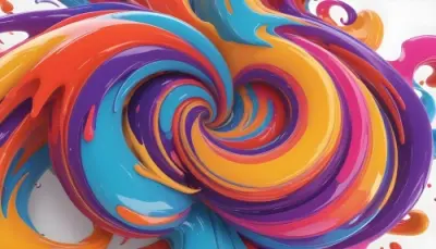 3d Model Abstract Colorful Swirl With Vibrant Gradients Smooth And Glossy Texture Dynamic And Fluid Motion Against A Clean White Background Modern And Eye Catching Design Figure Octane Render Volumetric Highly D 15 F027