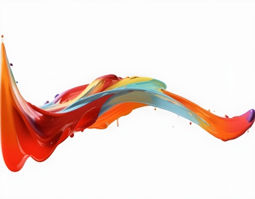 3d Model Colorful Paint Stroke On A Transparent Background Figure Octane Render Volumetric Highly Detailed Videogame Aesthetic 4 4280