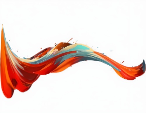3d Model Colorful Paint Stroke On A Transparent Background Figure Octane Render Volumetric Highly Detailed Videogame Aesthetic 5 5013