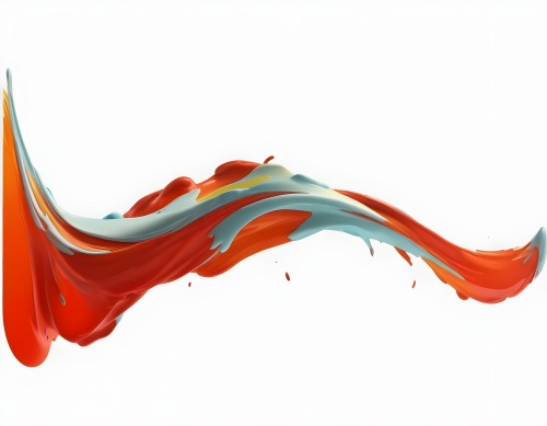 3d Model Colorful Paint Stroke On A Transparent Background Figure Octane Render Volumetric Highly Detailed Videogame Aesthetic 8 Ed8b