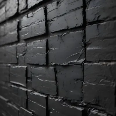 A Black Brick Wall With A Rough Texture The Bricks Are Arranged In A Running Bond Pattern The Background Is A Wall 16 Dc82