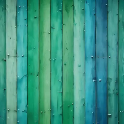 A Green And Blue Wooden Wall With Nails The Wood Is Vertical And Has A Rough Texture The Background Is The Same Wooden Wall 20 112c