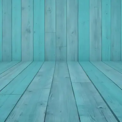 A Turquoise Wooden Planks Background The Planks Are Arranged Vertically And Horizontally Creating A Sense Of Depth And Perspective 12 7256