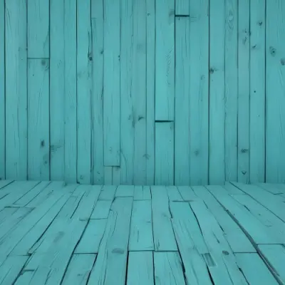 A Turquoise Wooden Planks Background The Planks Are Arranged Vertically And Horizontally Creating A Sense Of Depth And Perspective 13 4314