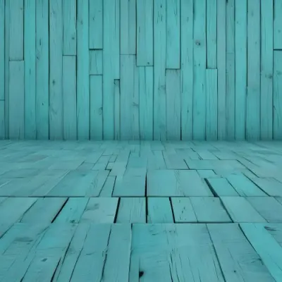 A Turquoise Wooden Planks Background The Planks Are Arranged Vertically And Horizontally Creating A Sense Of Depth And Perspective 17 Bed6
