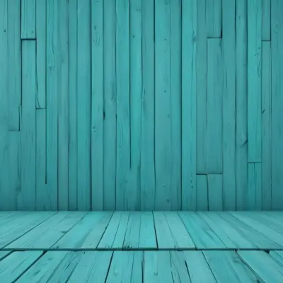 A Turquoise Wooden Planks Background The Planks Are Arranged Vertically And Horizontally Creating A Sense Of Depth And Perspective 3 3b16
