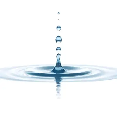 A Water Drop Falling Into A Body Of Water Creating Ripples Isolated On A White Background Studio Shot High Speed Photography 12 8027