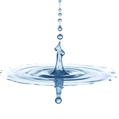 A Water Drop Falling Into A Body Of Water Creating Ripples Isolated On A White Background Studio Shot High Speed Photography 22 589e
