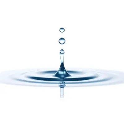 A Water Drop Falling Into A Body Of Water Creating Ripples Isolated On A White Background Studio Shot High Speed Photography 24 6d67