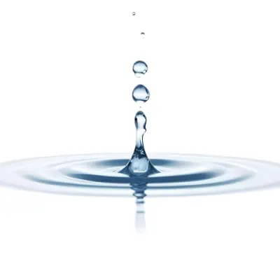 A Water Drop Falling Into A Body Of Water Creating Ripples Isolated On A White Background Studio Shot High Speed Photography 32 A440