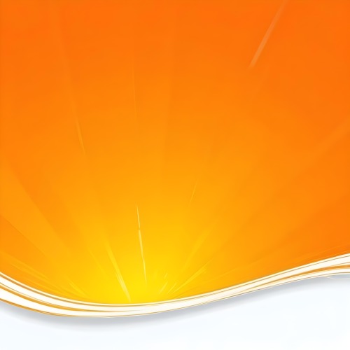 An Orange Background With White Rays Emanating From The Bottom Left Corner A Yellow Curved Line At The Bottom 12 Aa09