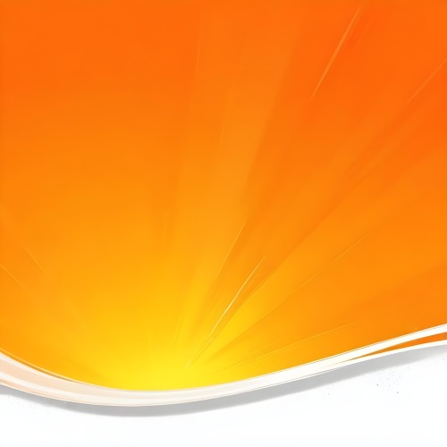 An Orange Background With White Rays Emanating From The Bottom Left Corner A Yellow Curved Line At The Bottom 17 5739