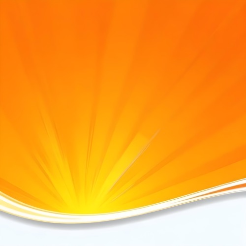 An Orange Background With White Rays Emanating From The Bottom Left Corner A Yellow Curved Line At The Bottom 2 69ea