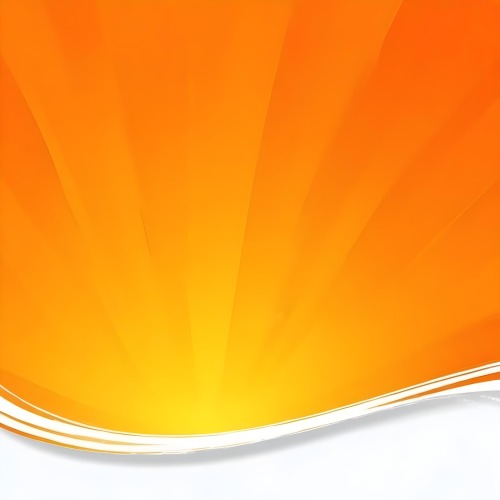 An Orange Background With White Rays Emanating From The Bottom Left Corner A Yellow Curved Line At The Bottom 23 Ebfc