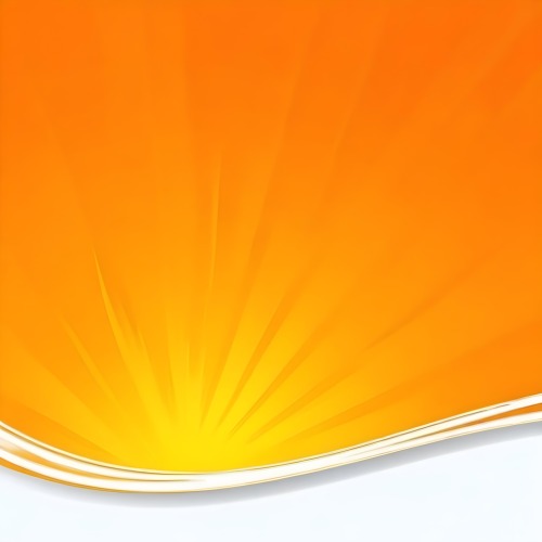 An Orange Background With White Rays Emanating From The Bottom Left Corner A Yellow Curved Line At The Bottom 27 Df3f
