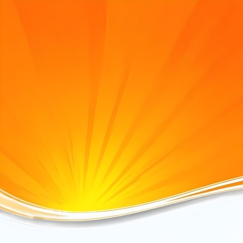 An Orange Background With White Rays Emanating From The Bottom Left Corner A Yellow Curved Line At The Bottom 30 4ee4