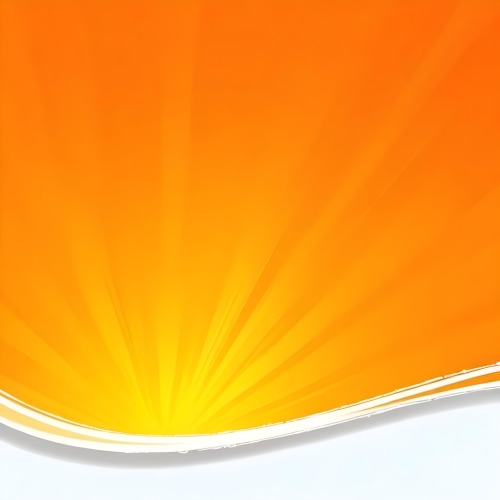 An Orange Background With White Rays Emanating From The Bottom Left Corner A Yellow Curved Line At The Bottom 31 Bf62